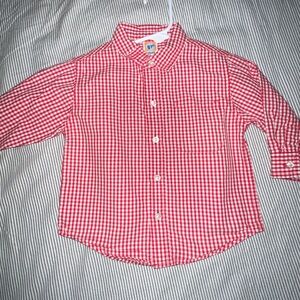 Gymboree Red Gingham Button Down Shirt